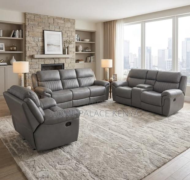 Home Sofa: Lusso Recliner 6 Seater Sofa - main view
