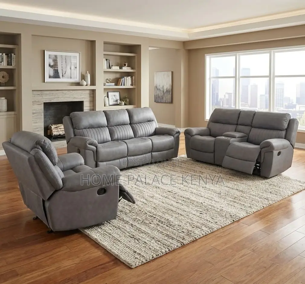 Home Sofa: Lusso Recliner 6 Seater Sofa