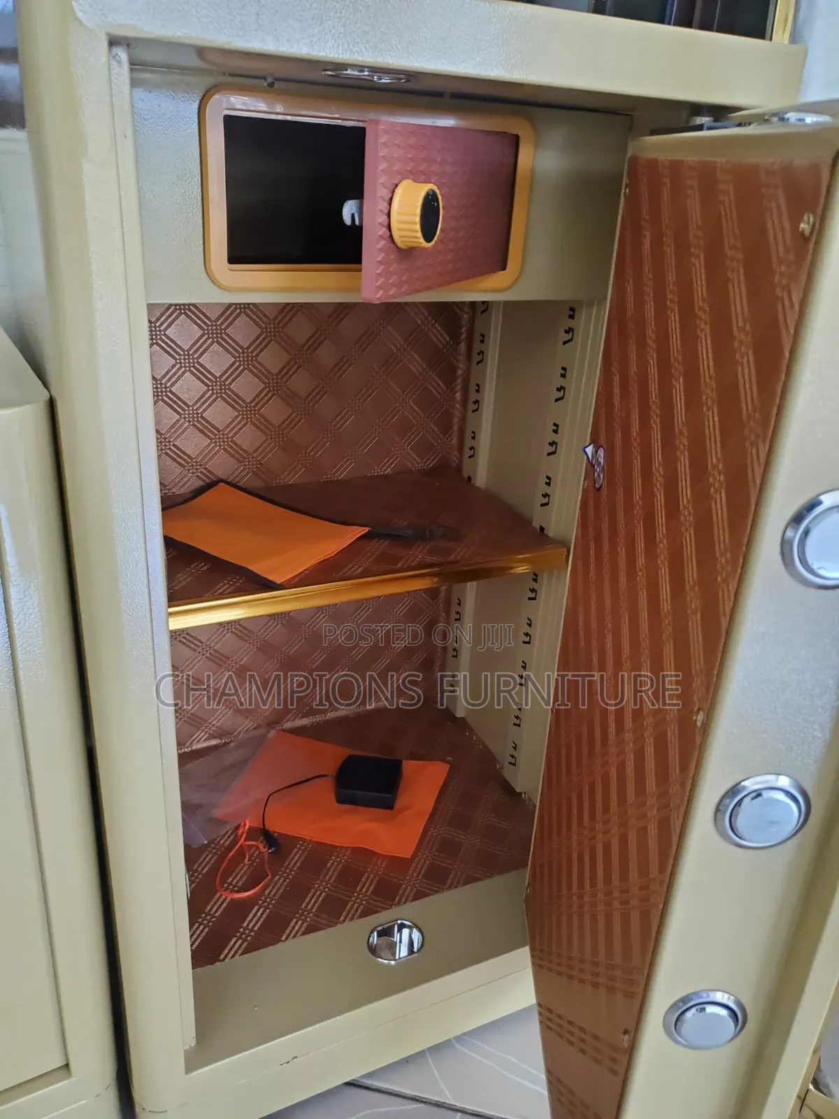 98Kgs Gold Dual-Key Fireproof Safe