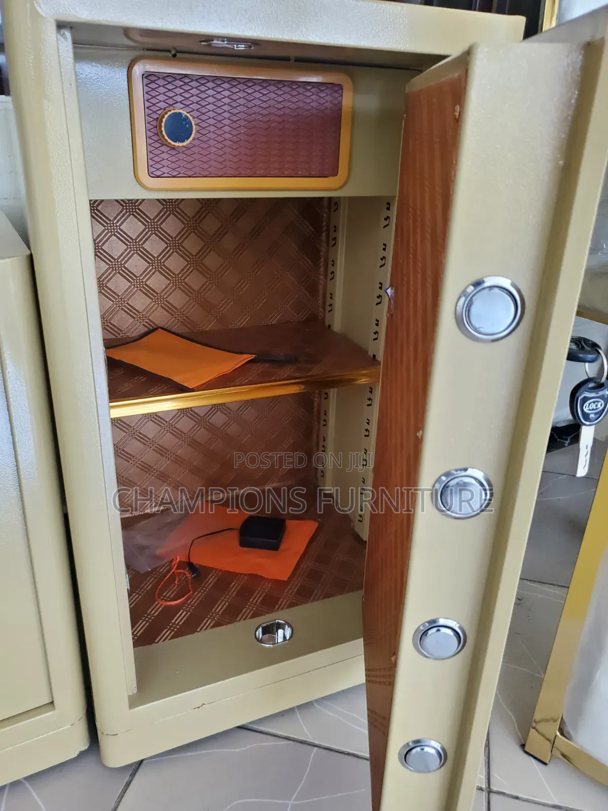 98Kgs Gold Dual-Key Fireproof Safe