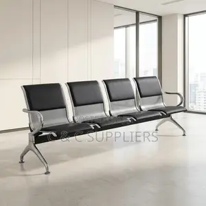 4-Seater Padded Airport Waiting Bench.