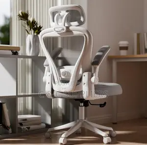 White Ergonomic Mesh Home Chair.