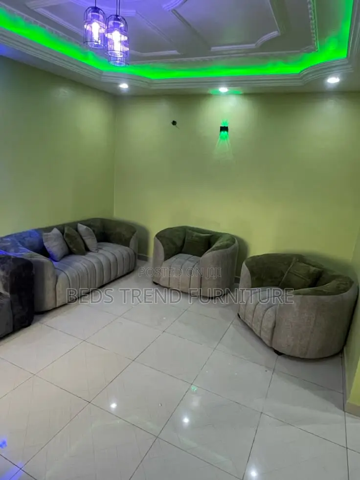 5-Seater Sofa Set 3,1,1 Grey Fabric