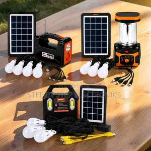 Sustainable Portable Home Solar Lighting System Kits With Led Bulbs