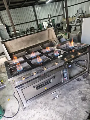 6‐Burner Combined Cooker | Griddle + Single Deck Oven