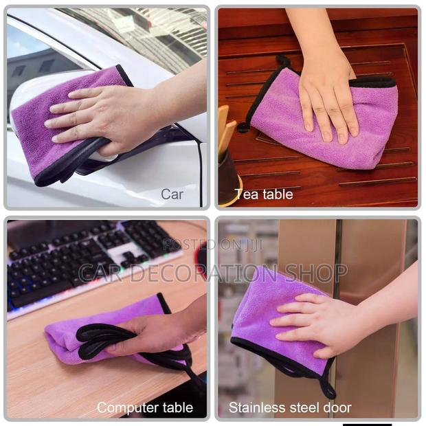 3pcs Polyester Microfiber Scratch Proof Cleaning Towels - main view