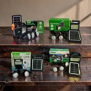 Off-Grid Friendly Portable Home Solar Lighting System Kits Led Bulbs