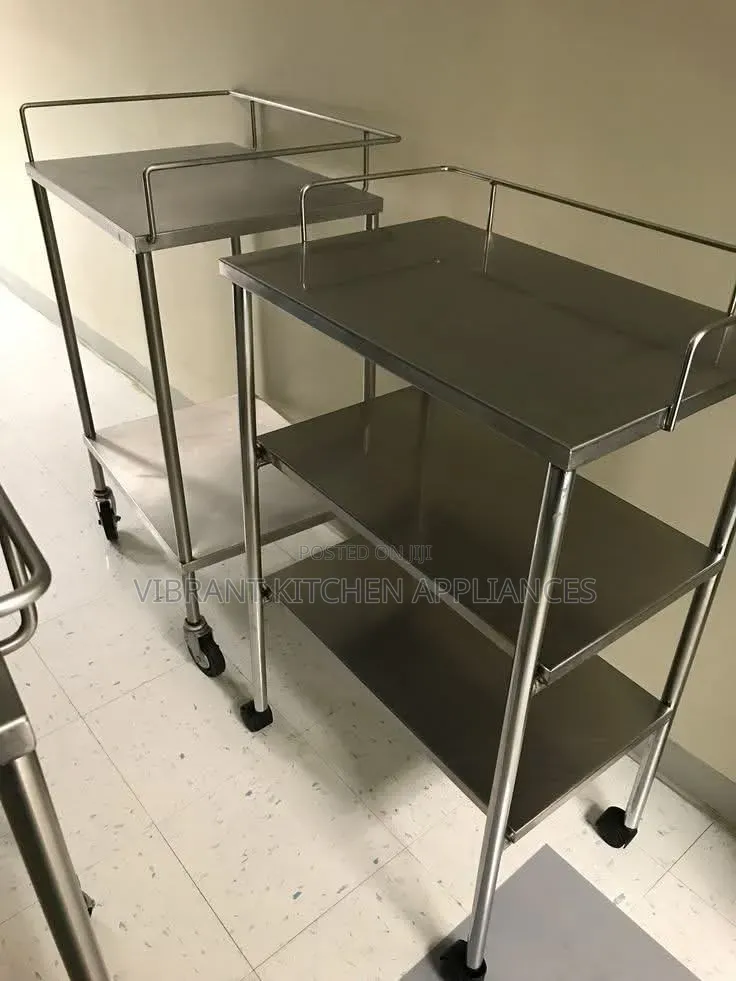 Small 3‐Tier Stainless Steel Service Trolley