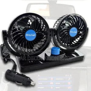 2-Speed 360° Dual Head Dashboard Cooling Fan
