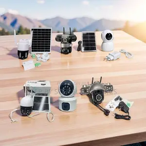 Weatherproof Housing 4G Wifi Rotating Dual Triple Lens Solar Cameras