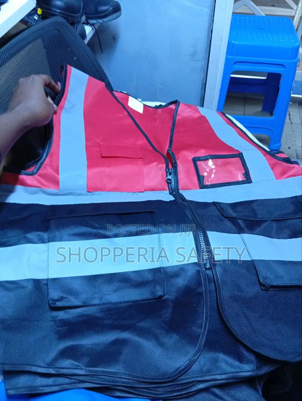 Red and Black Reflector Vest - main view