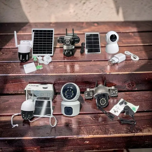 360-Degree Rotation 4G Wifi Rotating Dual Triple Lens Solar Cameras
