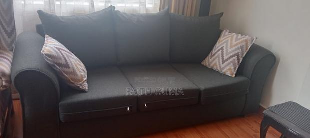 6 Seater Grey Sofa Set in Good Condition - thumbnail 2