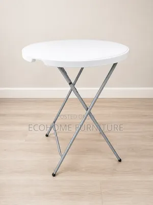 Round Folding Plastic Table – Portable Event Utility Table
