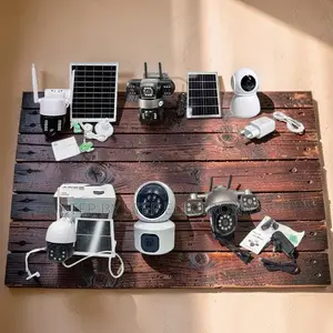 Audio Recording 4G and Wifi Rotating Dual Triple Lens Solar Cameras