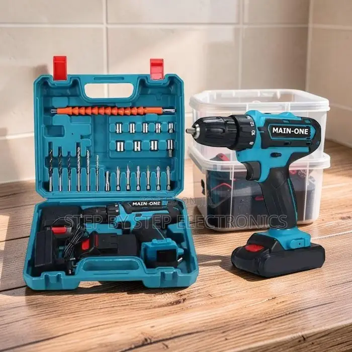 Powerful High-Performance Main-One Cordless Drill With Free Drill Bits