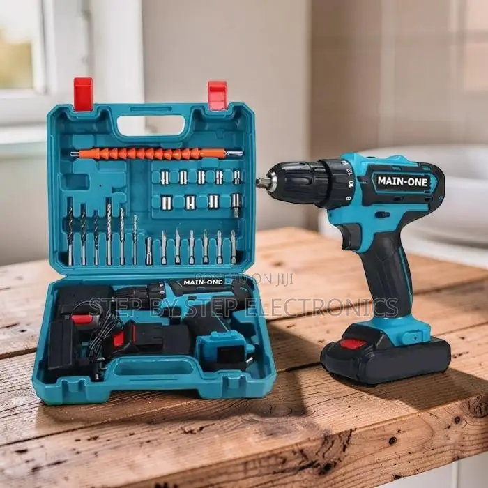 Professional-Grade Main-One Cordless Drill With Free Drill Bits