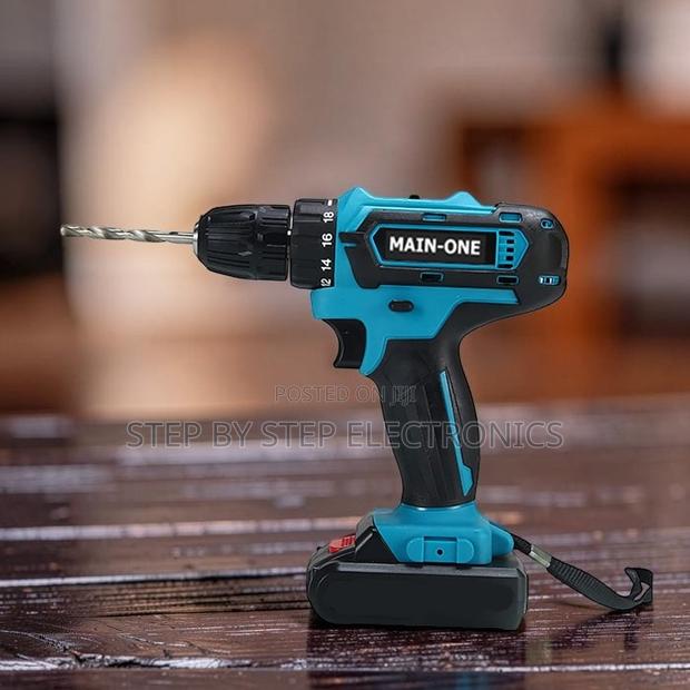 Efficient Reliable Main-One Cordless Drill With Free Drill Bits