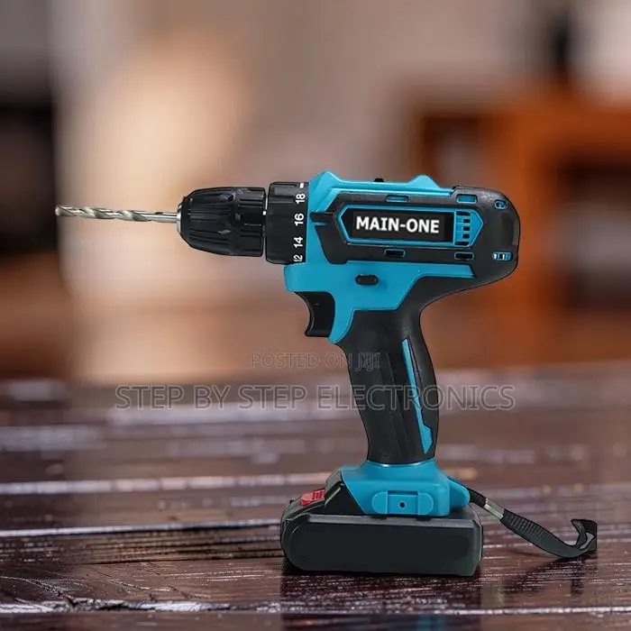 Efficient Reliable Main-One Cordless Drill With Free Drill Bits