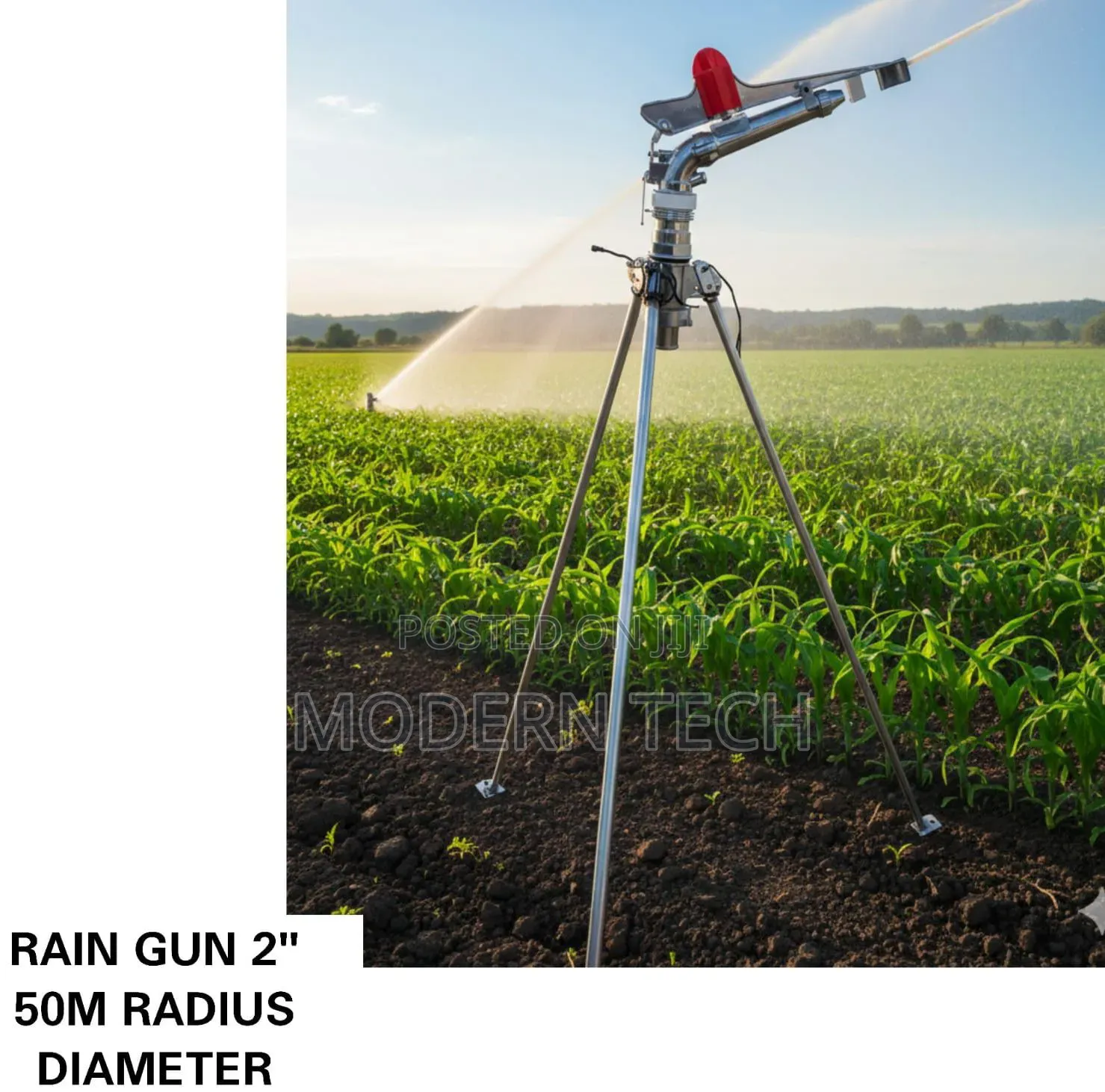 Rain Gun Sprinkler With Tripod Stand – 50M Irrigation Radius