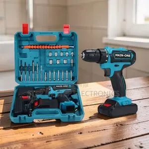 Modern Compact Main-One Cordless Drill With Free Drill Bits