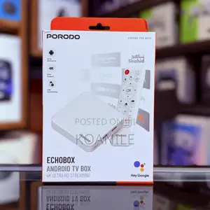 Porodo Echobox Android TV Box Iltra Hd Streaming