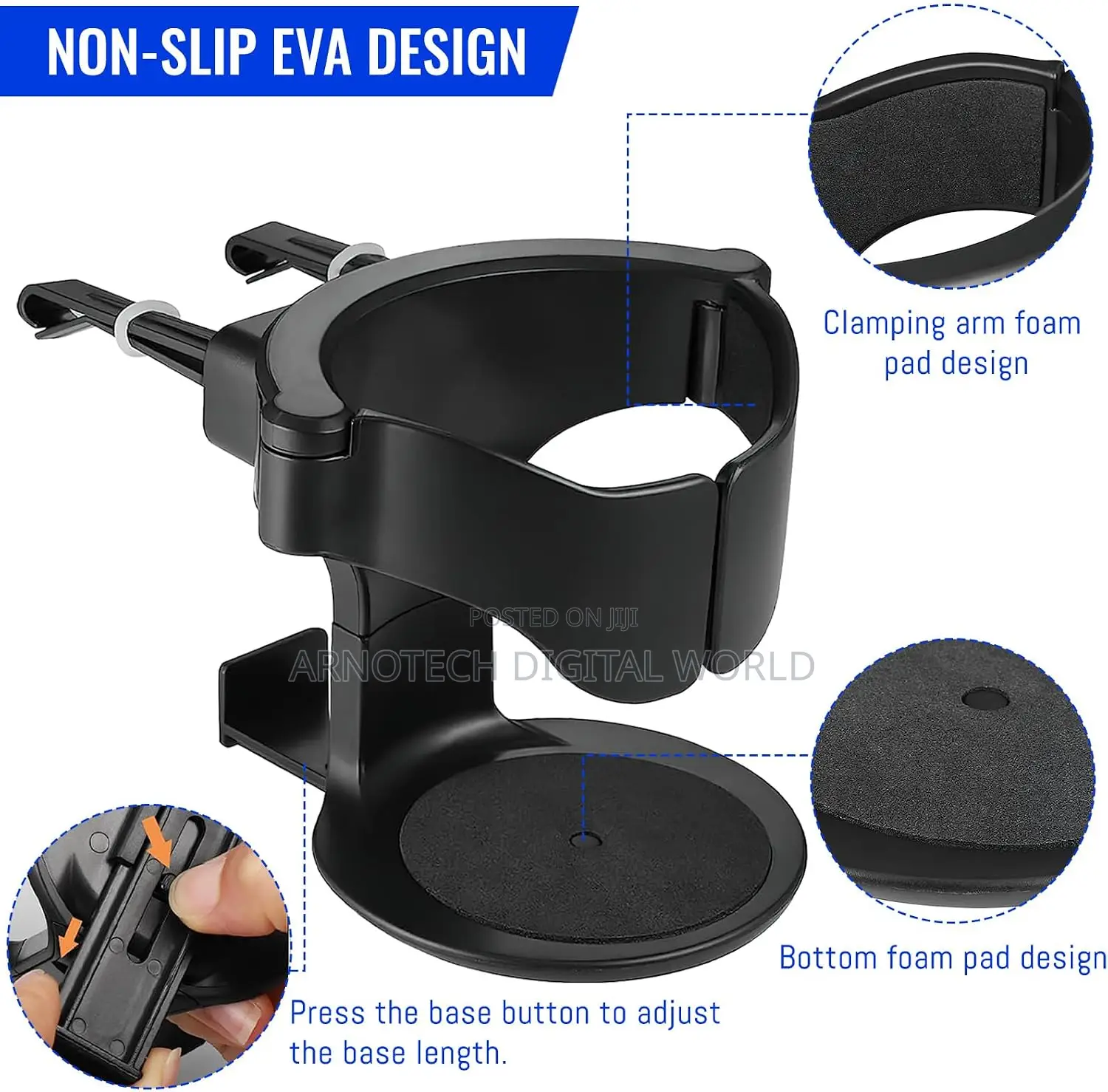 Adjustable CarVent Drink/Cup Holder, Water Bottle Holder, Drink Stand