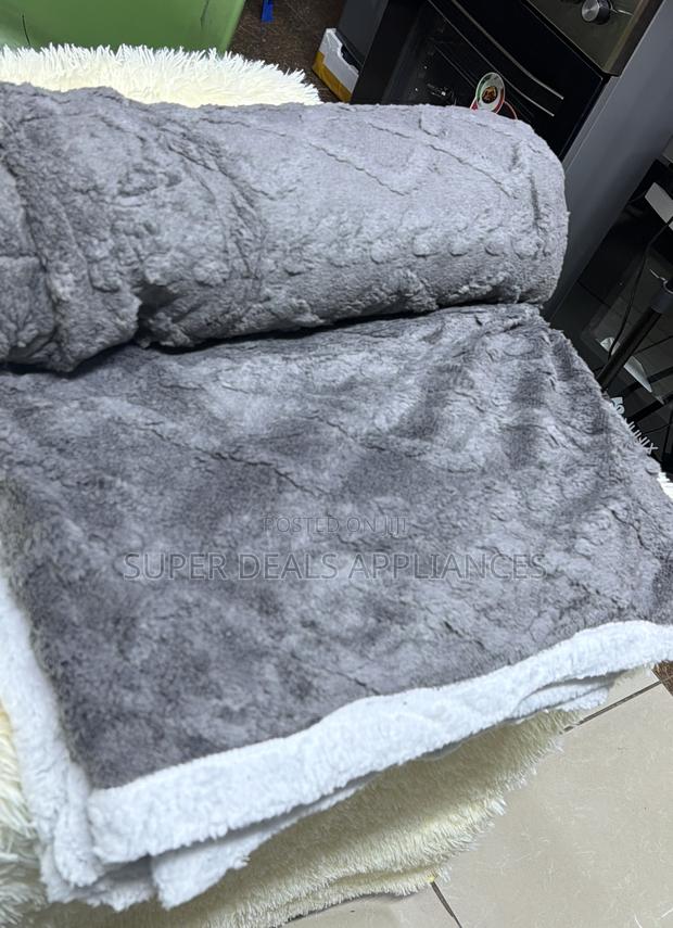 Gray Sharper Fleece Blankets