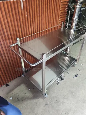 2‐Tier Stainless Steel Service Trolley – Heavy‐Duty Cart