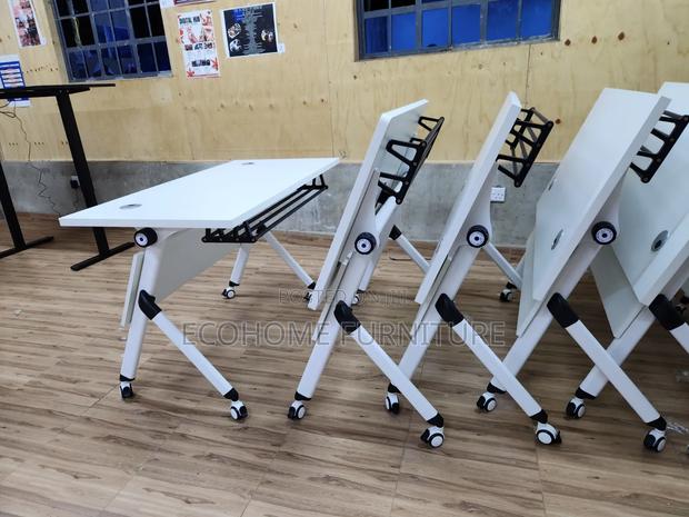 Mobile Folding Training Table With Castor Wheels - thumbnail 2