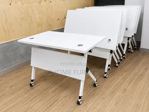 Mobile Folding Training Table With Castor Wheels