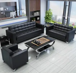 Office Sofa : 5-Seater Leather Executive Sofa