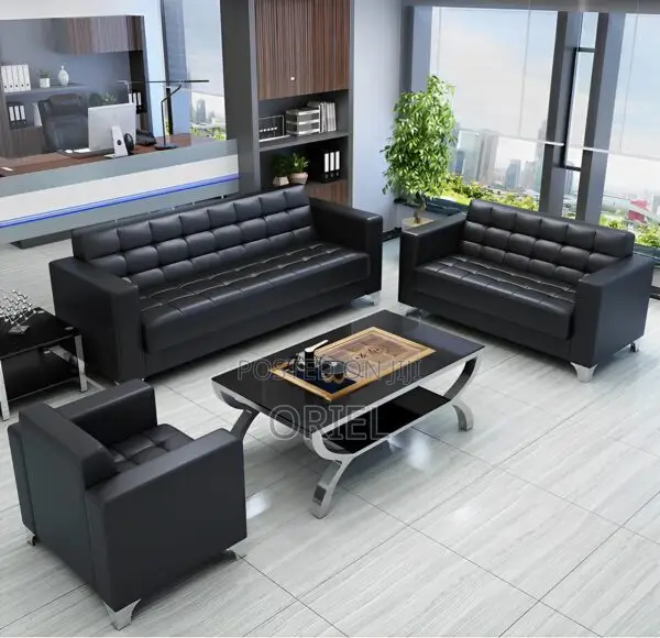 Office Sofa : 5-Seater Leather Executive Sofa