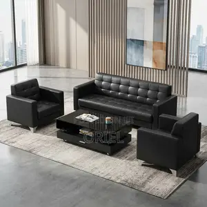 Office Sofa : 5-Seater Leather Executive Sofa