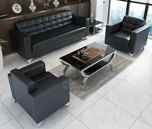 Office Sofa : 5-Seater Leather Executive Sofa