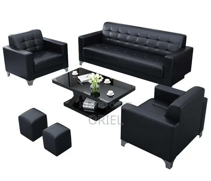 Office Sofa : 5-Seater Leather Executive Sofa