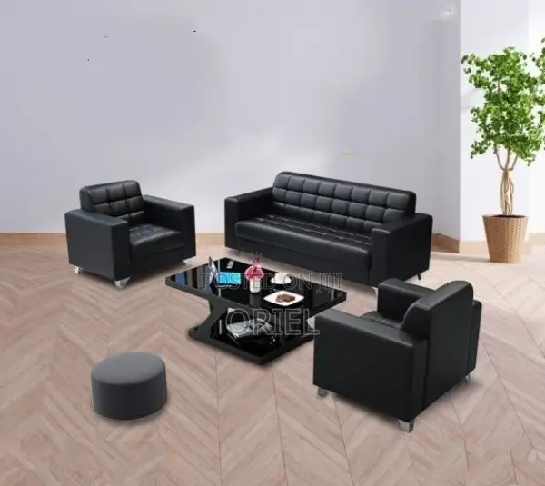 Office Sofa : 5-Seater Leather Executive Sofa