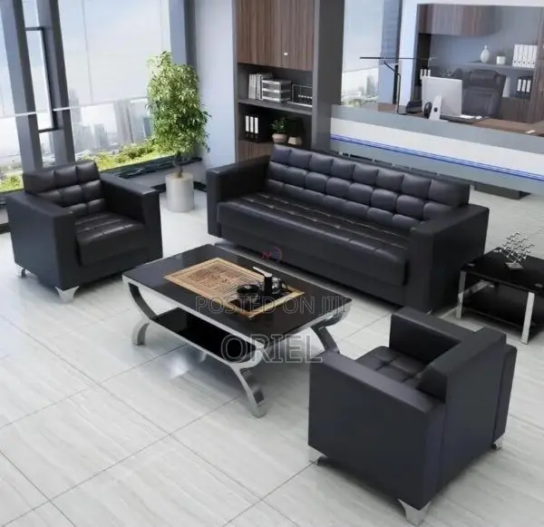 Office Sofa : 5-Seater Leather Executive Sofa