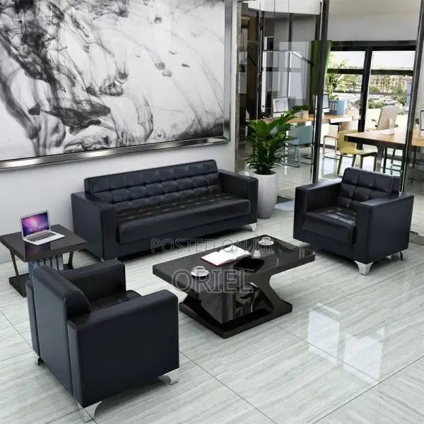 Office Sofa : 5-Seater Leather Executive Sofa