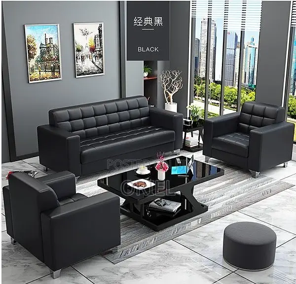 Office Sofa : 5-Seater Leather Executive Sofa