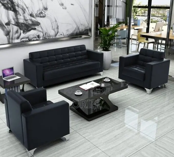 Office Sofa : 5-Seater Leather Executive Sofa