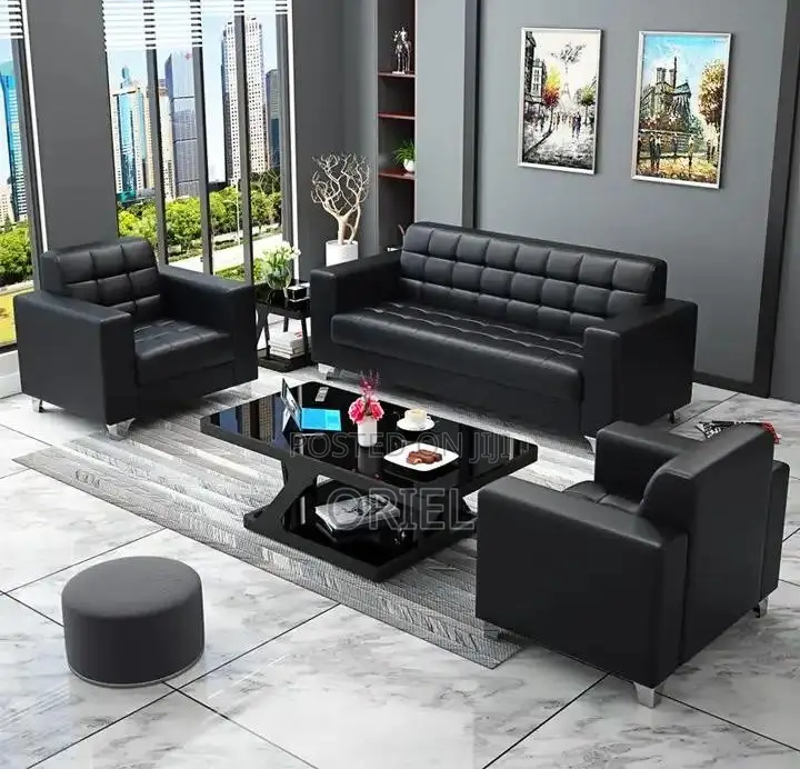 Office Sofa : 5-Seater Leather Executive Sofa