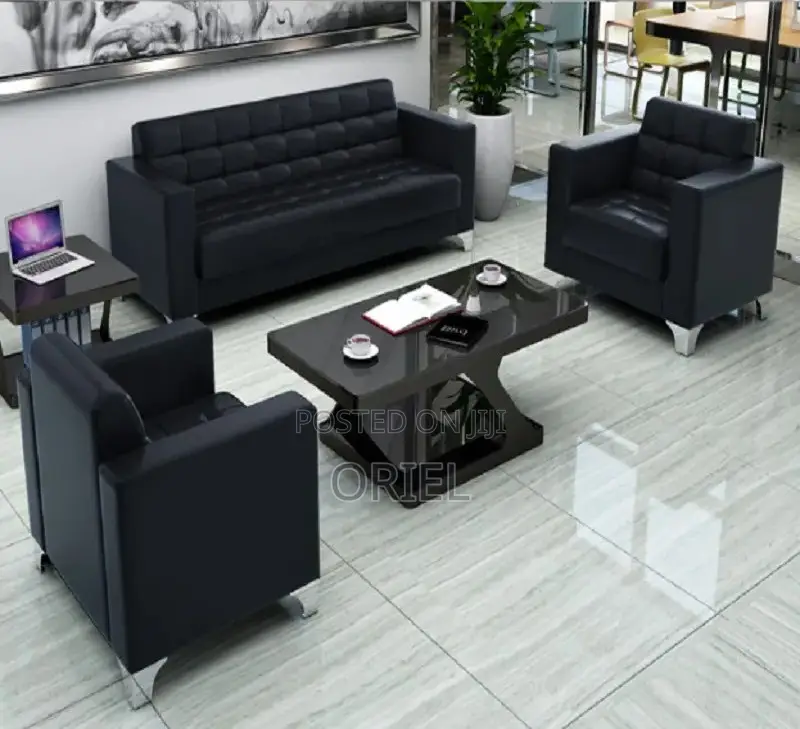 Office Sofa : 5-Seater Leather Executive Sofa