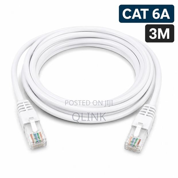 D-Link Cat6A 3M 10G UTP 24 AWG PVC White Round Patch Cord - main view