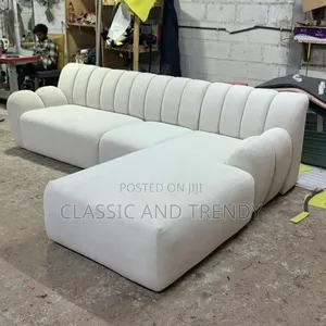 Cream L-Shaped Sofa ( Corner Seat) 5-Seater