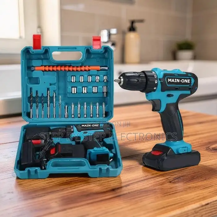 Ergonomic Design Main-One Cordless Drill With Free Drill Bits