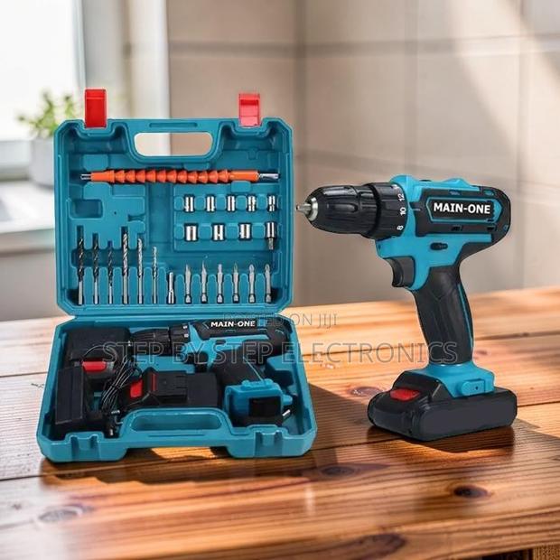 DIY-Friendly Workshop Main-One Cordless Drill With Free Drill Bits - main view