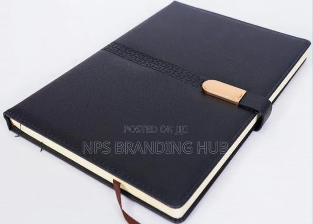 Black PU Leather Notebook - main view