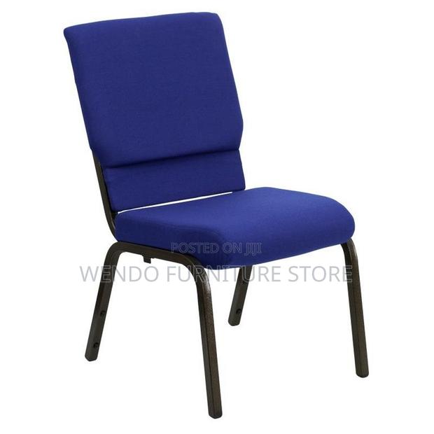 Office Chairs; Mid Backrest Blue Conference Cushion Seats - thumbnail 2