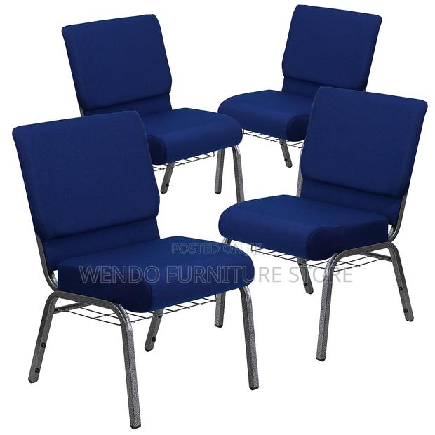 Office Chairs; Mid Backrest Blue Conference Cushion Seats - thumbnail 5